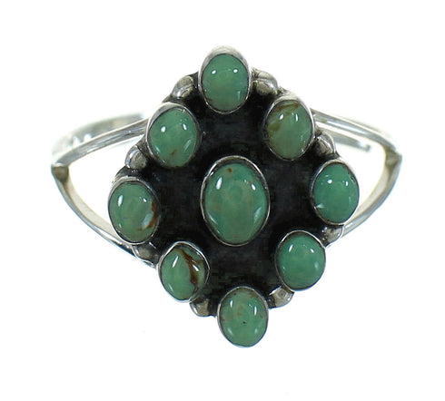 Turquoise And Silver Jewelry Ring Size 7 YX87198